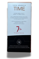 TIME - 100% Arabica blend - Box of 18 pods - 7Gr