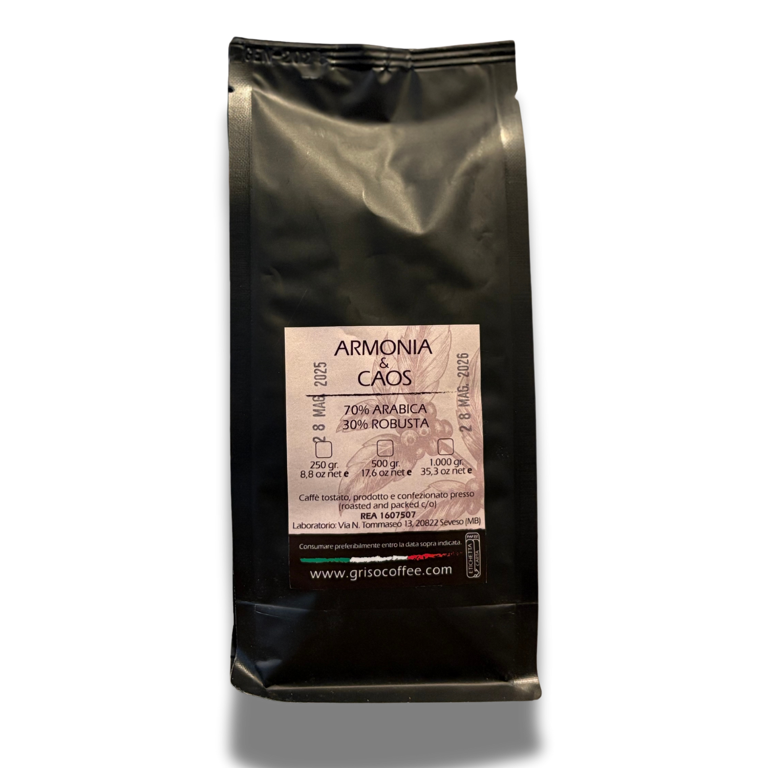 Armonia & Caos – 70% Arabica 30% Robusta – Sacchetto 250g – Il Griso