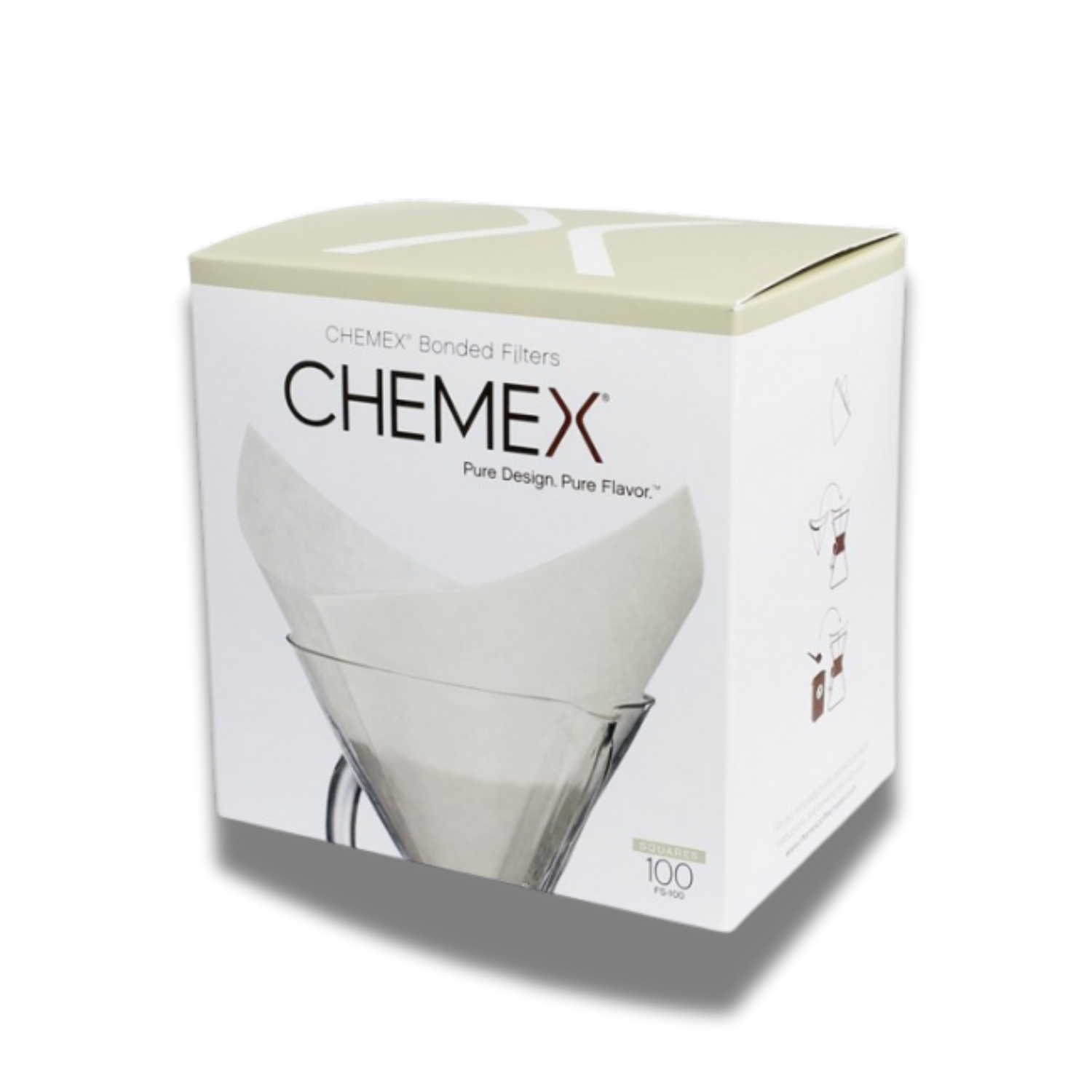 CHEMEX – BONDED FILTERS 3-6 CUPS - COFFEE FILTERS – Confezione 100 pz