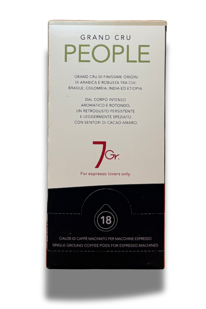 PEOPLE - Miscela Arabica e Robusta - Astuccio 18 cialde - 7Gr