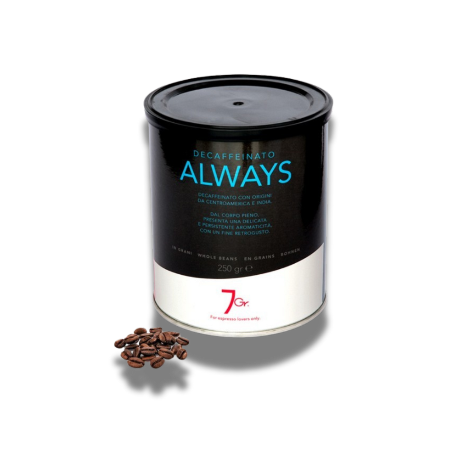 ALWAYS – Miscela Arabica e Robusta – Lattina 250g – Decaffeinato 7Gr