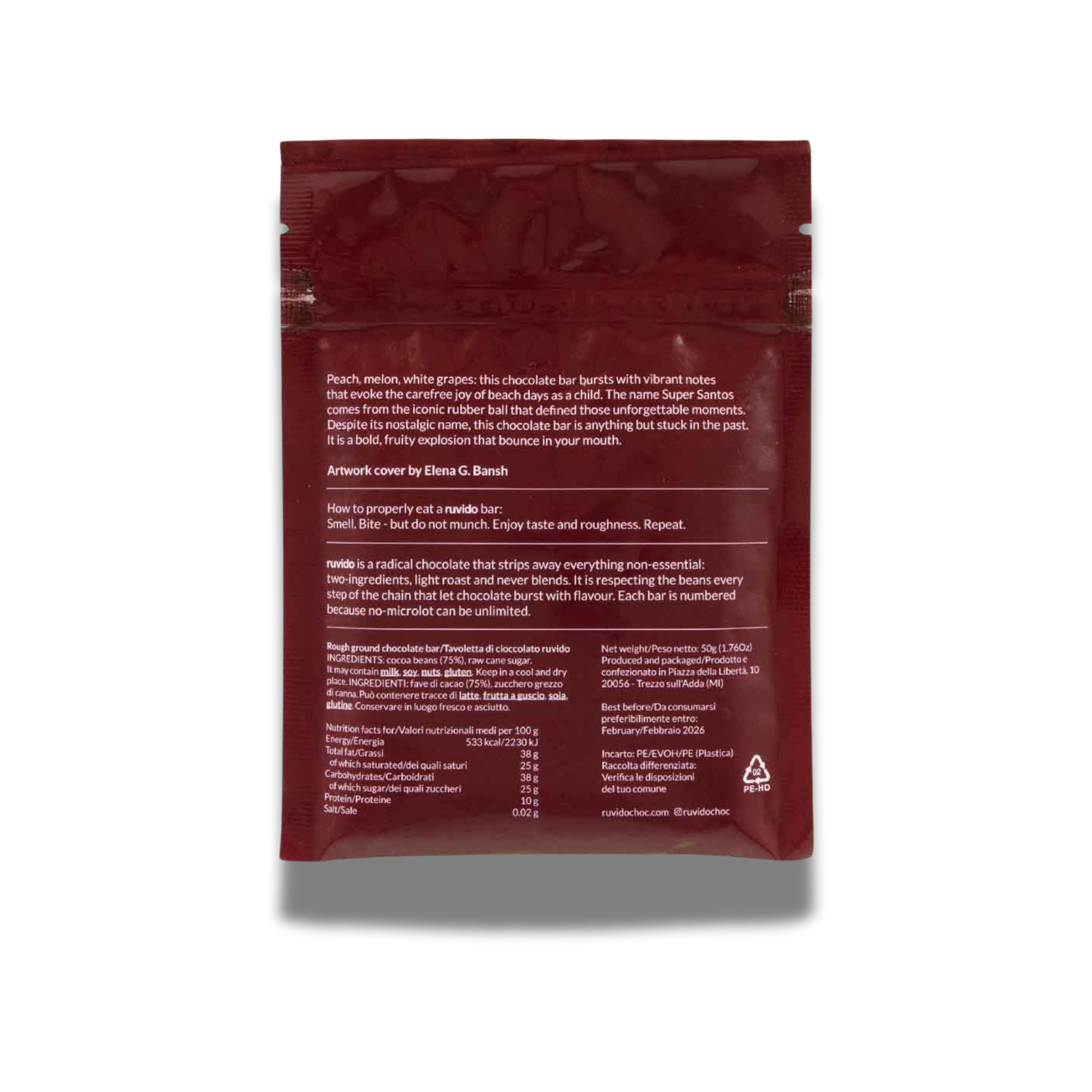 SUPER SANTOS – Indonesia – Cioccolato 75% – Ruvido